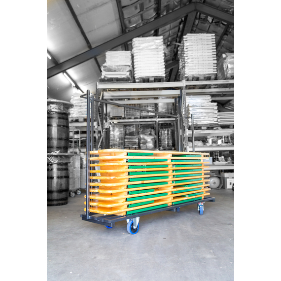 Feros Trolley Biergarnituren - Standard - für 10 Stück, Hammerite Silber, Bild 5