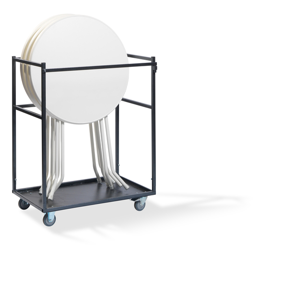 Feros Trolley für Stehtische - klein, Hammerite Silber, Bild 2