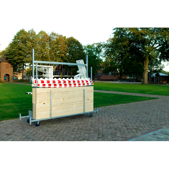 Feros Trolley für Marktstände - aus verzinktem Stahl - für 5 Stück, Hammerite, Bild 5