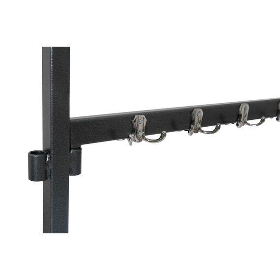 Feros Nordic - Garderobenständer klein mit 48 Haken - 100x60x200 cm, Hammerite Silber, Bild 2