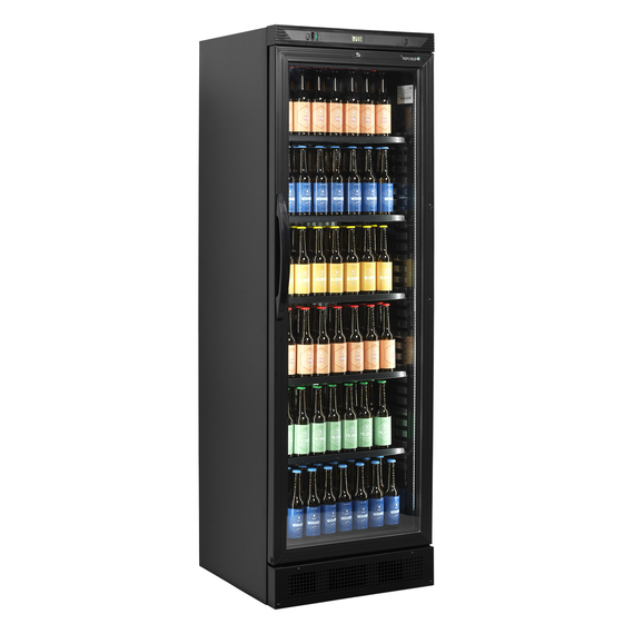 Tefcold Flaschenkühlschrank in Schwarz CEV425 BLACK, EEK D