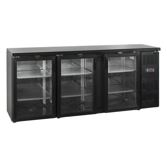 Tefcold Backbar-Kühlschrank CBC310G, Schwarz, EEK C