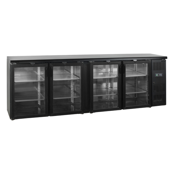Tefcold Backbar-Kühlschrank CBC410G, Schwarz, EEK C