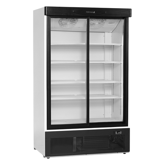 Tefcold Displaykühlschrank FS1202S, Weiß RAL 9016, EEK F