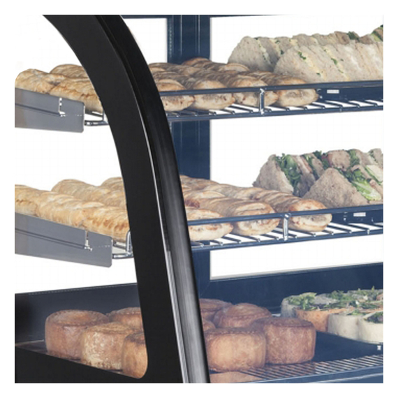Tefcold Display-Backwarentheke LCT750C/BLACK, Edelstahl / Glas, EEK C, Bild 2