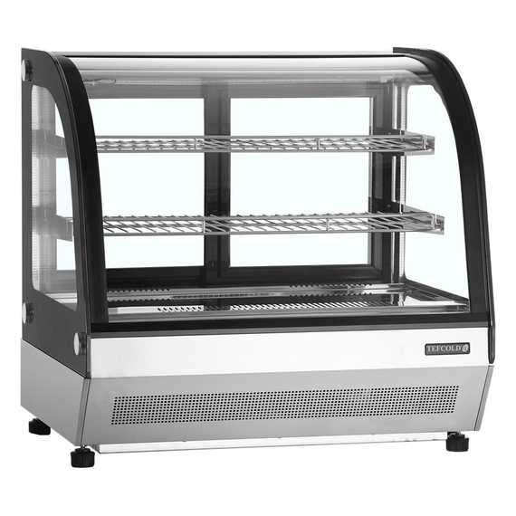 Tefcold Display-Backwarentheke LCT750C/BLACK, Edelstahl / Glas, EEK C