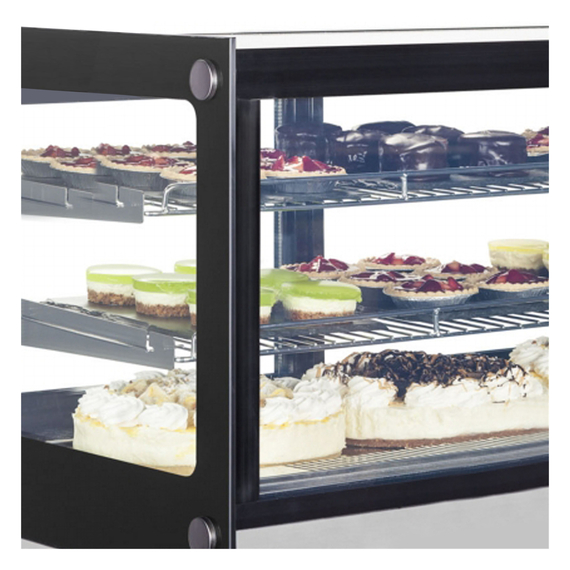 Tefcold Display-Backwarentheke LCT750F/BLACK, Edelstahl / Glas, EEK C, Bild 2