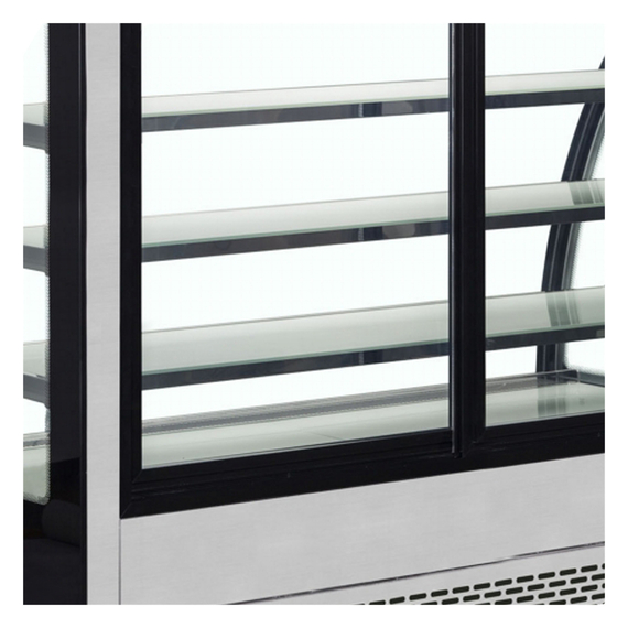 Tefcold Display-Backwarentheke LPD1200C/BLACK, Edelstahl / Glas, EEK D, Bild 3