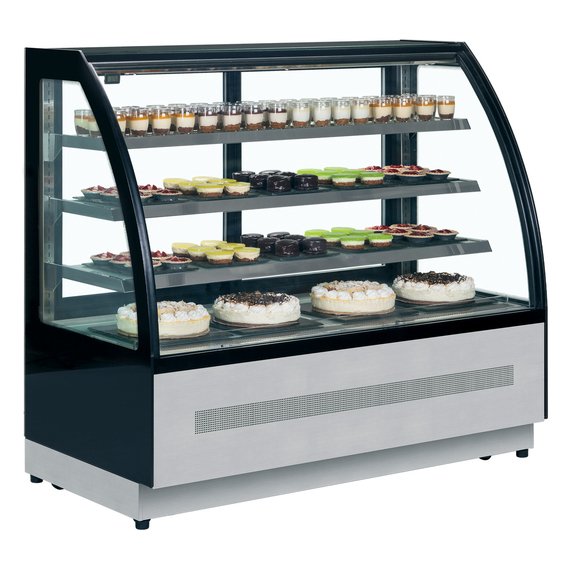 Tefcold Display-Backwarentheke LPD1500C/BLACK, Edelstahl / Glas, EEK D, Bild 2