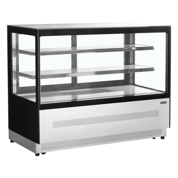 Tefcold Display-Backwarentheke LPD1500F/BLACK, Edelstahl / Glas, EEK D