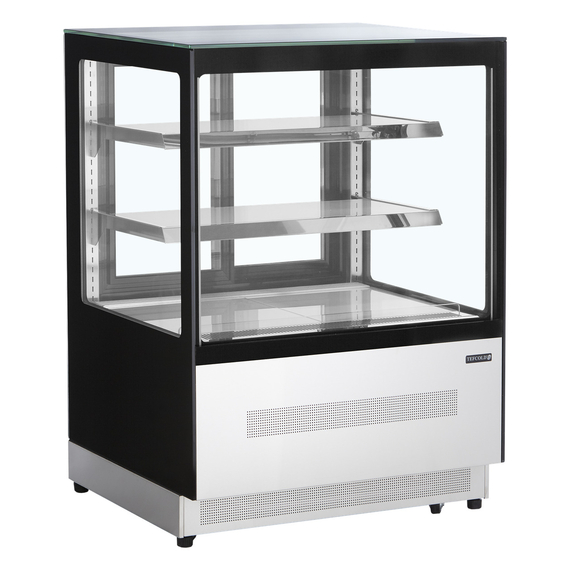 Tefcold Display-Backwarentheke LPD900F/BLACK, Edelstahl / Glas, EEK D