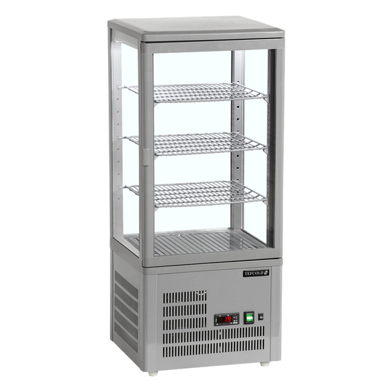 Tefcold Kühlvitrine Tischmodell UPD80-GREY, Grau, ABS, EEK C