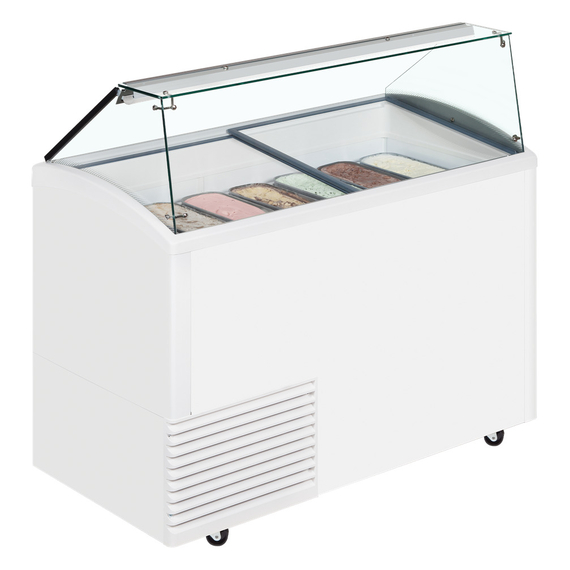 Tefcold Speiseeisvitrine UDRS10, Weiß, EEK B, Bild 2