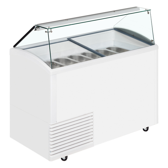 Tefcold Speiseeisvitrine UDRS10, Weiß, EEK B