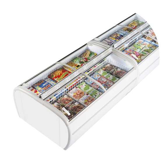 Tefcold Supermarkt-Gefriertruhe TWIN 220-F, Weiß, EEK C, Bild 2