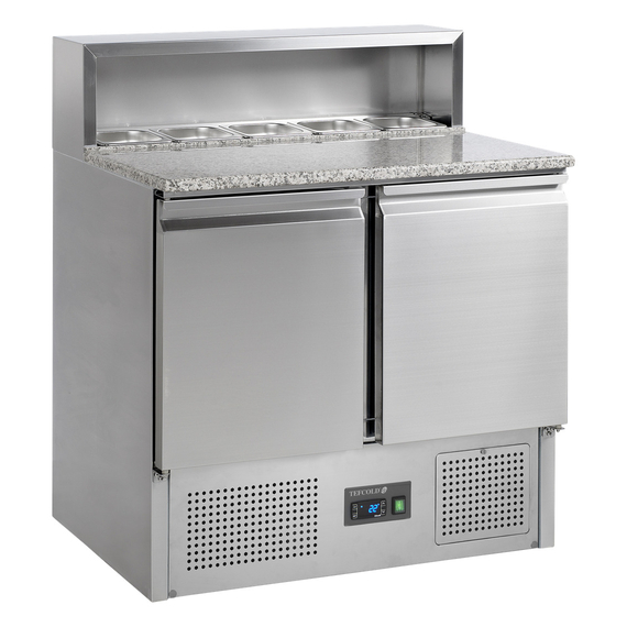 Tefcold Pizzakühltheke GN 1/1 PT920, SS 304