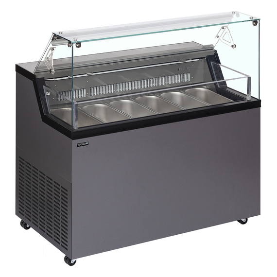 Tefcold Speiseeisvitrine MIRABELLA 6, Anthrazit RAL 7016, EEK C