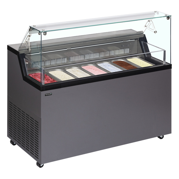 Tefcold Speiseeisvitrine MIRABELLA 7, Anthrazit RAL 7016, EEK C, Bild 2