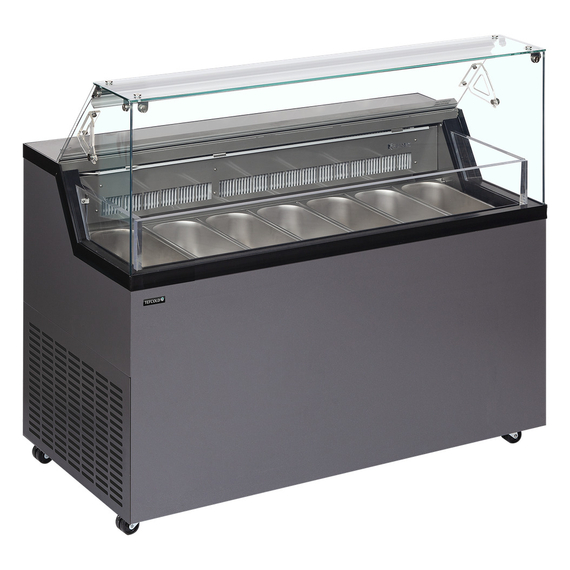 Tefcold Speiseeisvitrine MIRABELLA 7, Anthrazit RAL 7016, EEK C