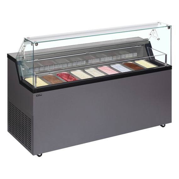 Tefcold Speiseeisvitrine MIRABELLA 9, Anthrazit RAL 7016, EEK C, Bild 2
