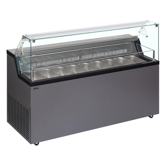 Tefcold Speiseeisvitrine MIRABELLA 9, Anthrazit RAL 7016, EEK C