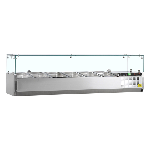 G-Line by Tefcold Kühlvitrine GN1/4 GVC33-150, SS 201