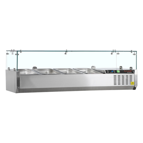G-Line by Tefcold Kühlvitrine GN1/4 GVC33-120, SS 201