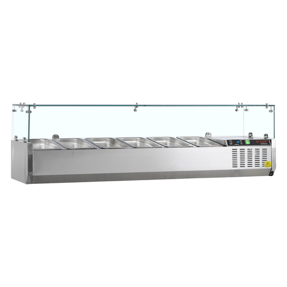 G-Line by Tefcold Kühlvitrine GN1/4 GVC33-140, SS 201