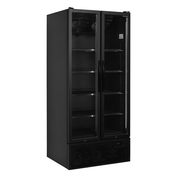 Tefcold Display-Kühlschrank in Schwarz FS890H BLACK, Schwarz RAL9005, EEK F