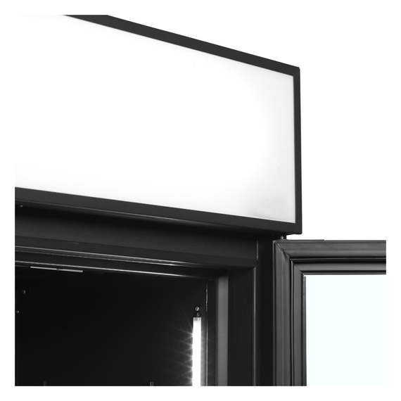 Tefcold Display-Kühlschrank in Schwarz FSC1000H BLACK, Schwarz RAL9005, EEK F, Bild 3