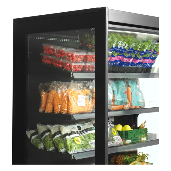 Tefcold Supermarkt-Multideck-Kühlschrank EXTRA1875CD, Schwarz / Glas, EEK C, Bild 3