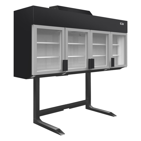 Tefcold Supermarkt-Wandgefrierschrank MTF250B VS, Schwarz, EEK C