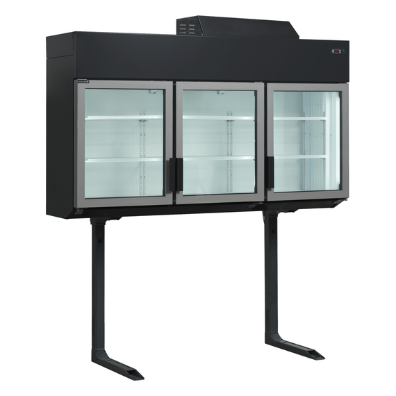 Tefcold Supermarkt-Wandgefrierschrank MTF185B, Schwarz, EEK D