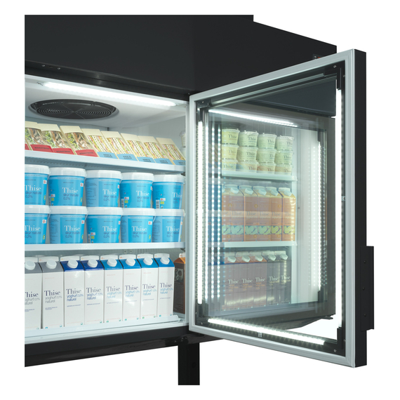 Tefcold Supermarkt-Wandgefrierschrank MTF210B, Schwarz, EEK D, Bild 3