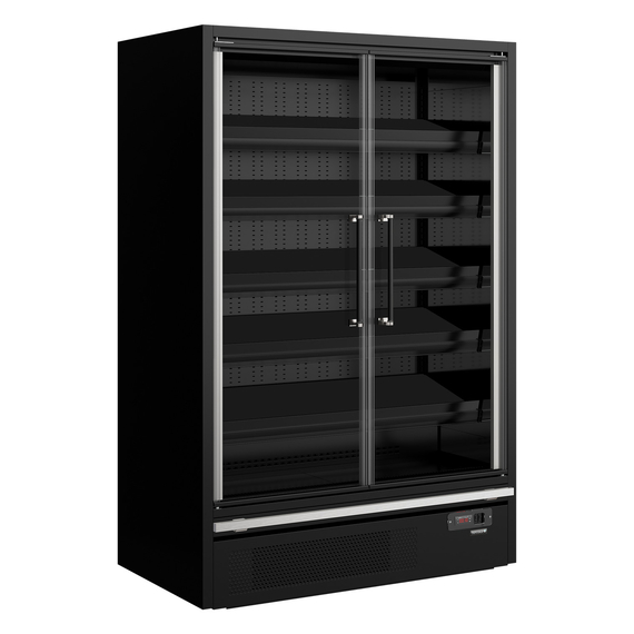 Tefcold Supermarkt-Multideck-Kühlschrank Galaxy+ GP14FGD Black, Schwarz RAL9005, EEK B