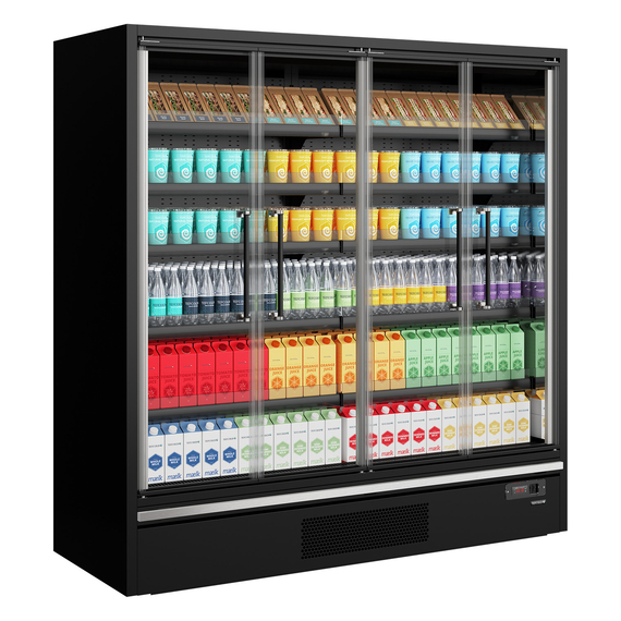 Tefcold Supermarkt-Multideck-Kühlschrank Galaxy+ GP20FGD Black, Schwarz RAL9005, EEK B, Bild 2