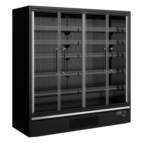 Tefcold Supermarkt-Multideck-Kühlschrank Galaxy+ GP20FGD Black, Schwarz RAL9005, EEK B