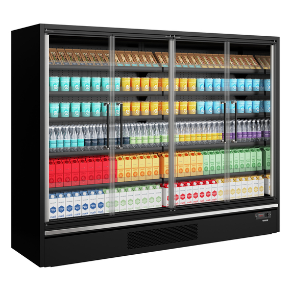 Tefcold Supermarkt-Multideck-Kühlschrank Galaxy+ GP26FGD Black, Schwarz RAL9005, EEK B, Bild 2