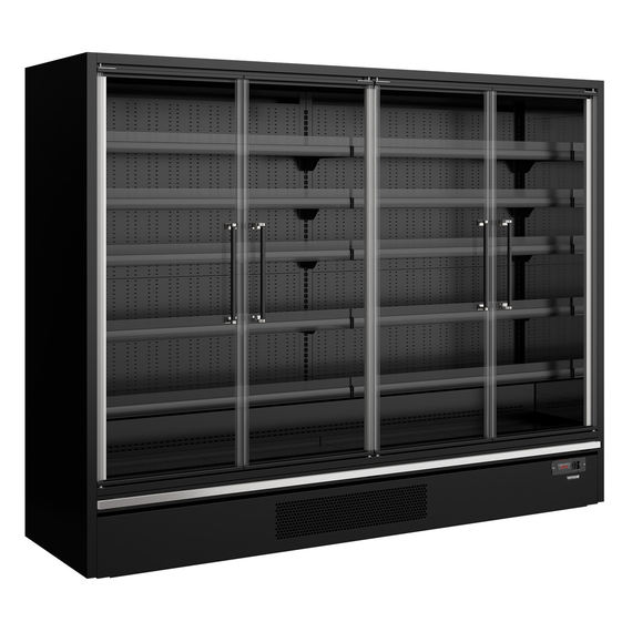 Tefcold Supermarkt-Multideck-Kühlschrank Galaxy+ GP26FGD Black, Schwarz RAL9005, EEK B