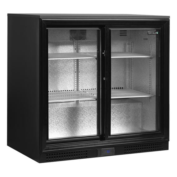 Tefcold Backbar-Kühlschrank DB201S, Schwarz RAL9005, EEK A