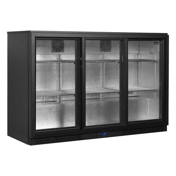 Tefcold Backbar-Kühlschrank BA31S-3, Schwarz, EEK B