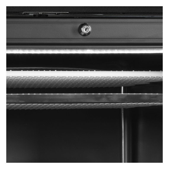 Tefcold Vitrinen-Gefrierschrank, Linksanschlag UFSC371G Black L/H, Schwarz, EEK C, Bild 3