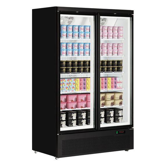 Tefcold Glastürgefrierschrank Atom Maxi F2DB, Schwarz RAL9005, EEK D, Bild 2