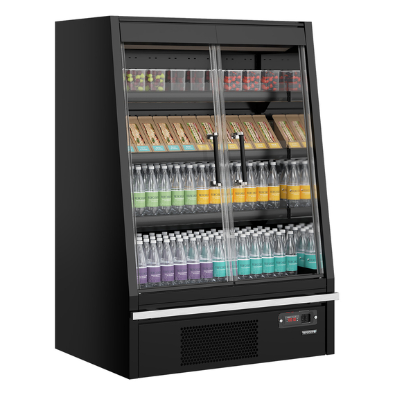 Tefcold Supermarkt-Multideck-Kühlschrank Galaxy+ GPL10FGD Black, Schwarz RAL9005, EEK B, Bild 2