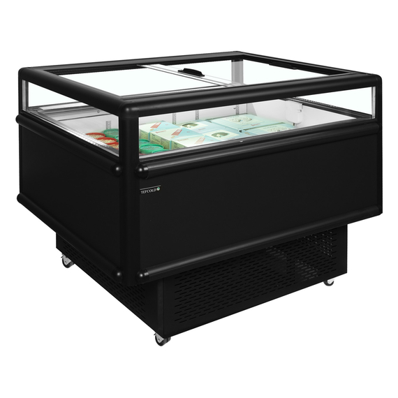 Tefcold Impuls-Kühl/Tiefkühlinsel in schwarz UHD201 /Black, Schwarz RAL9005, EEK F, Bild 2