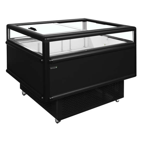 Tefcold Impuls-Kühl/Tiefkühlinsel in schwarz UHD201 /Black, Schwarz RAL9005, EEK F
