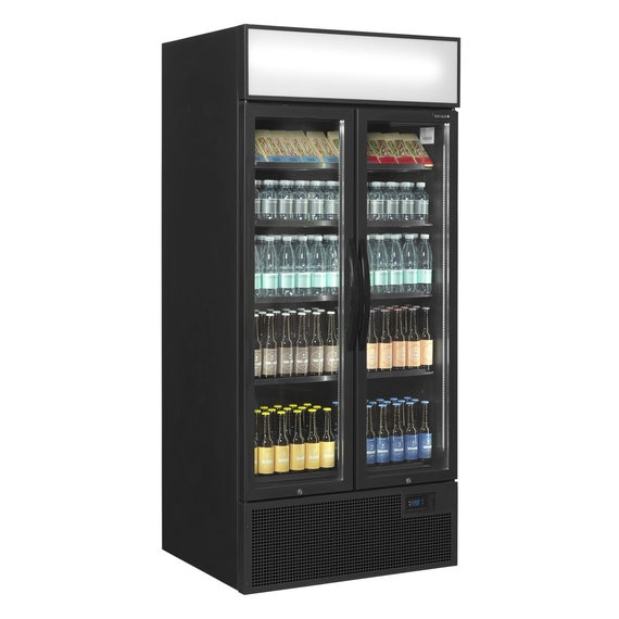 Tefcold Display-Kühlschrank in Schwarz FSC891H Black, Schwarz RAL9005, EEK C, Bild 2