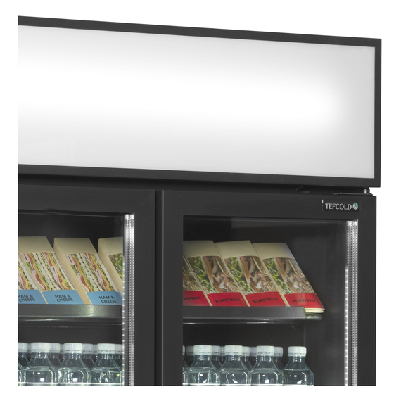 Tefcold Display-Kühlschrank in Schwarz FSC891H Black, Schwarz RAL9005, EEK C, Bild 3