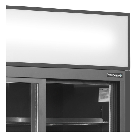 Tefcold Display-Kühlschrank in Schwarz FSC891S Black, Schwarz RAL9005, EEK D, Bild 2