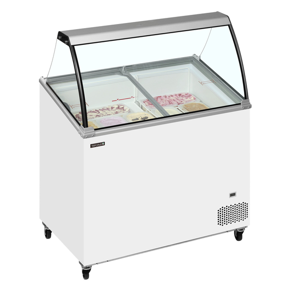 Tefcold Speiseeisvitrine IC301SCE+SO, Weiß, EEK D, Bild 2